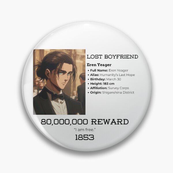 Item preview, LOST BOYFRIEND - EREN YEAGER designed and sold by EVERYWAN.
