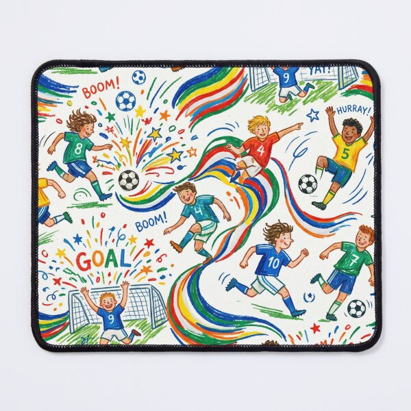 Item preview, GOAL! Colorful Kids Soccer Celebration Pattern designed and sold by TaiwanMemory.