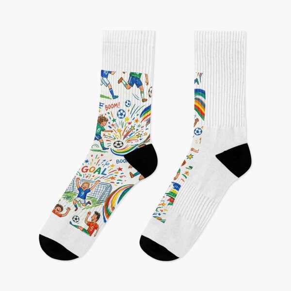 Item preview, GOAL! Colorful Kids Soccer Celebration Pattern designed and sold by TaiwanMemory.