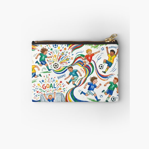 Item preview, GOAL! Colorful Kids Soccer Celebration Pattern designed and sold by TaiwanMemory.