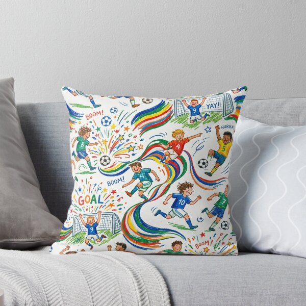Item preview, GOAL! Colorful Kids Soccer Celebration Pattern designed and sold by TaiwanMemory.