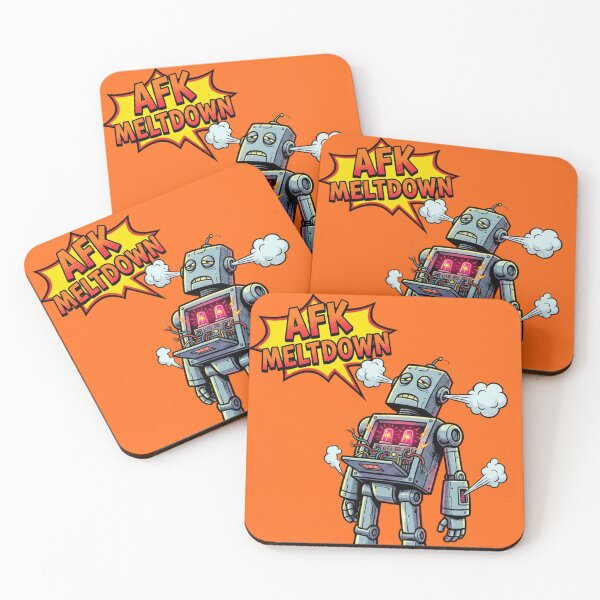 Item preview, AFK Meltdown Robot Illustration – Funny Gamer Robot Overheating designed and sold by ChaosNest.