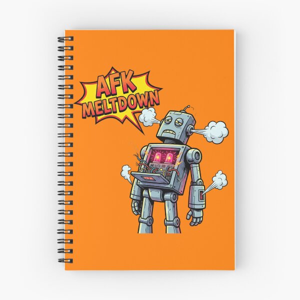 Item preview, AFK Meltdown Robot Illustration – Funny Gamer Robot Overheating designed and sold by ChaosNest.