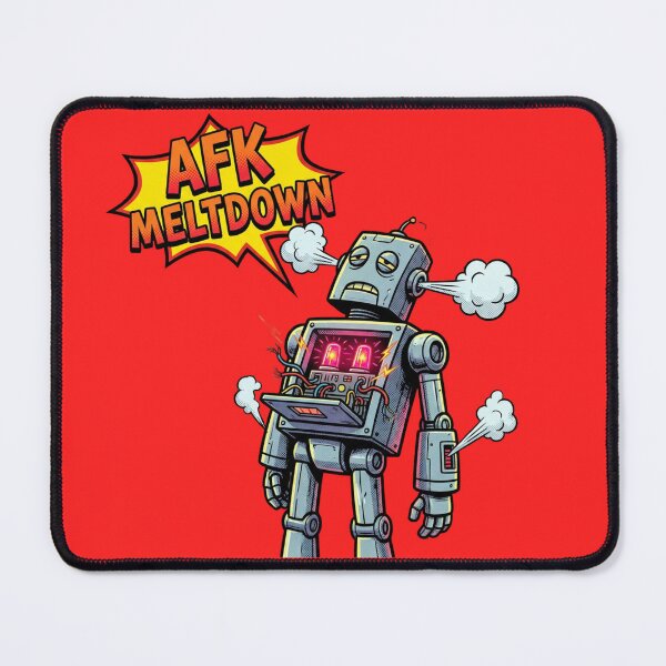 Item preview, AFK Meltdown Robot Illustration – Funny Gamer Robot Overheating designed and sold by ChaosNest.