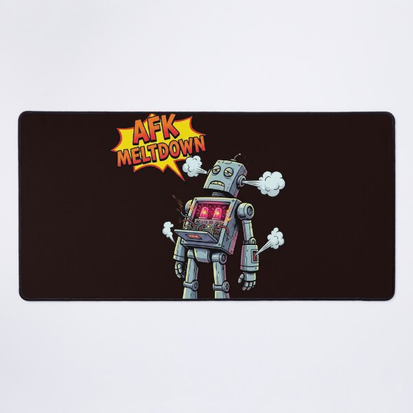Item preview, AFK Meltdown Robot Illustration – Funny Gamer Robot Overheating designed and sold by ChaosNest.