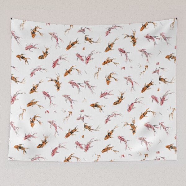 Item preview, Koi Fish Repeat Pattern — Hand-Drawn Watercolour Japanese Art | Koi Lover Gift designed and sold by IntertwineCo.