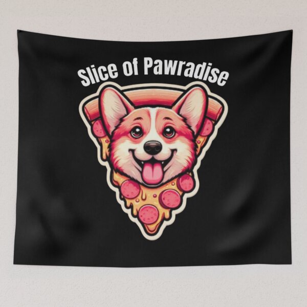 Item preview, Slice of Pawradise Cute Pizza Corgi Dog Pun Design designed and sold by HopeAndHustle.