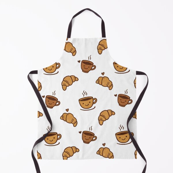 Item preview, Golden Morning: Cute Coffee & Croissant Pattern designed and sold by 1434s.