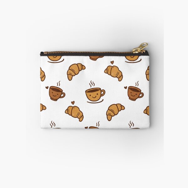 Item preview, Golden Morning: Cute Coffee & Croissant Pattern designed and sold by 1434s.