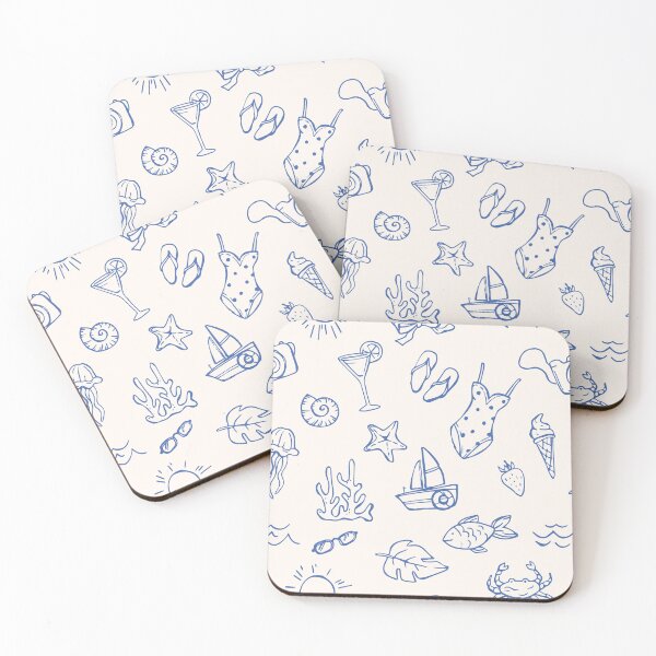 Item preview, Mediterranean life, Summer Vacation, pattern in sketch style designed and sold by CHERRY--SHOP.