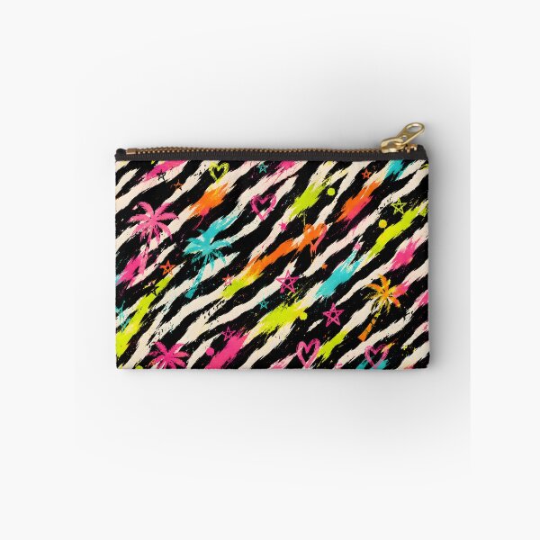 Item preview, Neon Zebra Tropical Graffiti Animal Print designed and sold by ZetaDream.
