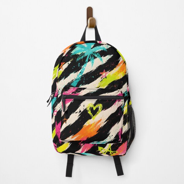 Item preview, Neon Zebra Tropical Graffiti Animal Print designed and sold by ZetaDream.