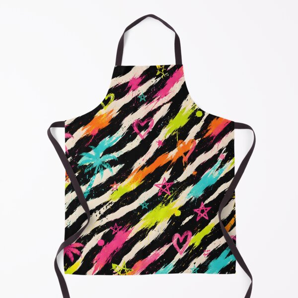Item preview, Neon Zebra Tropical Graffiti Animal Print designed and sold by ZetaDream.