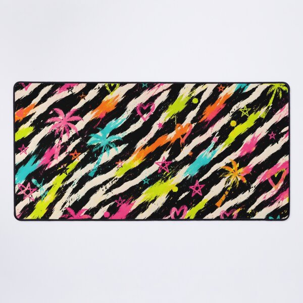 Item preview, Neon Zebra Tropical Graffiti Animal Print designed and sold by ZetaDream.