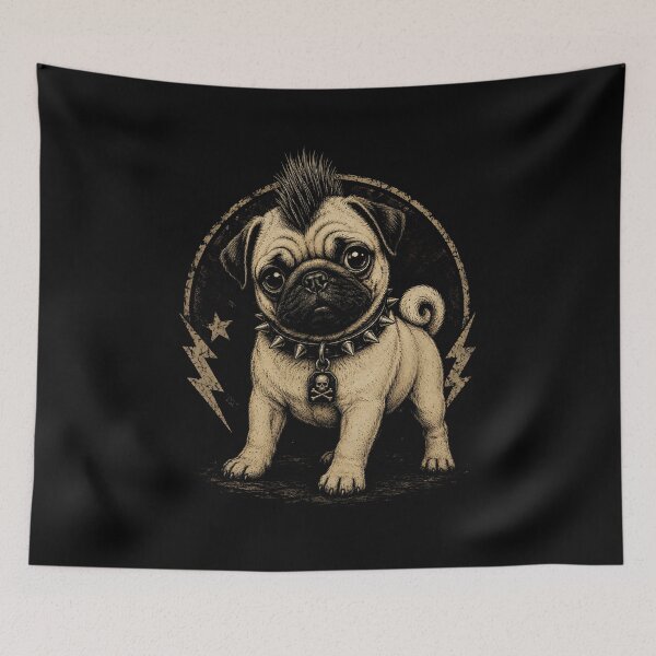 Item preview, Rocker Dog Punk Pug designed and sold by zoes-ink.
