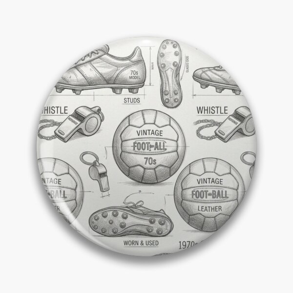 Item preview, 1970s Vintage Football Equipment Technical Sketch designed and sold by TaiwanMemory.