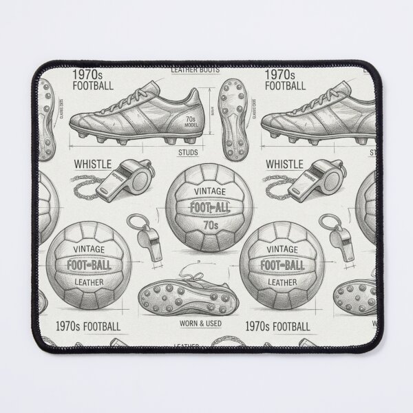 Item preview, 1970s Vintage Football Equipment Technical Sketch designed and sold by TaiwanMemory.