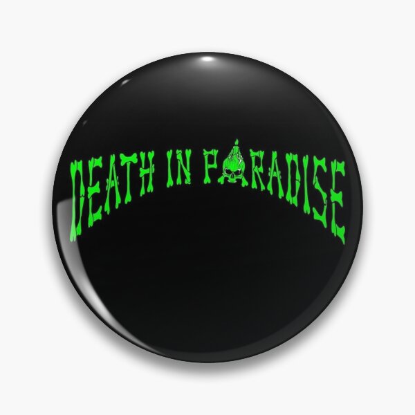 Item preview, Death In Paradise band Neon Green Bones logo with skull designed and sold by Pirette Records.
