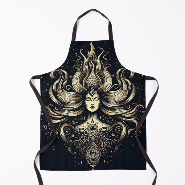 Item preview, Undine Water Spirit – Mystical Feminine Energy, Gold Line Art designed and sold by Roberta Calabrese.