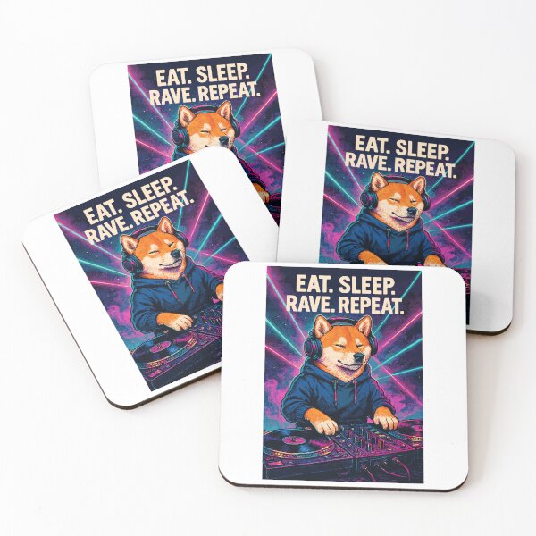 Item preview, Shiba Inu DJ: Eat Sleep Rave Repeat Nightclub designed and sold by Pineapple-Tree.