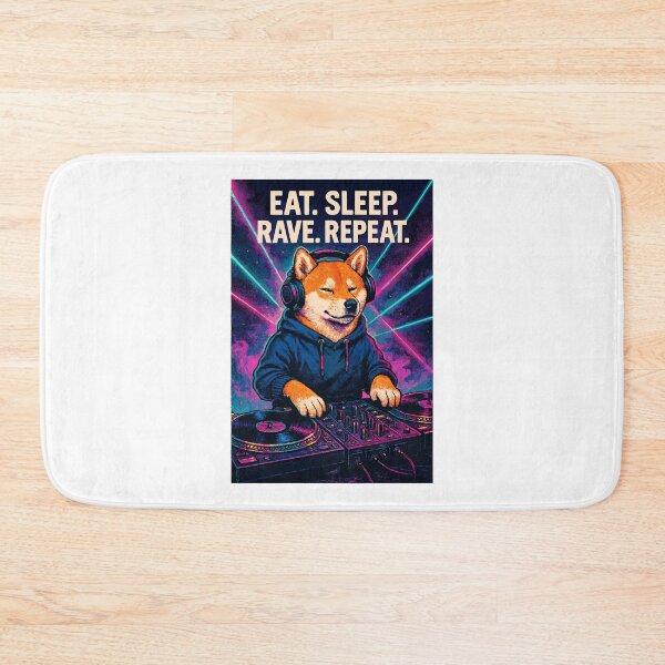 Item preview, Shiba Inu DJ: Eat Sleep Rave Repeat Nightclub designed and sold by Pineapple-Tree.