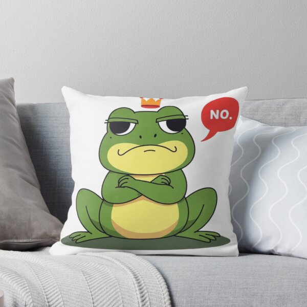 Aperçu de l'œuvre Frog Says No — Funny Grumpy Frog Meme Sticker créée et vendue par kmf1313.