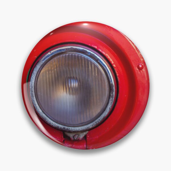 Item preview, Close-Up Of Vintage Red Vehicle Headlight And Painted Metal Surface With Rivets designed and sold by Nmallia.
