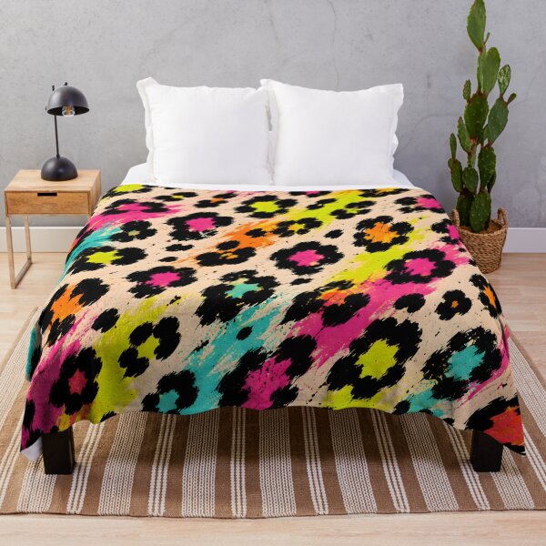 Item preview, Neon Leopard Paint Splatter Animal Print designed and sold by ZetaDream.