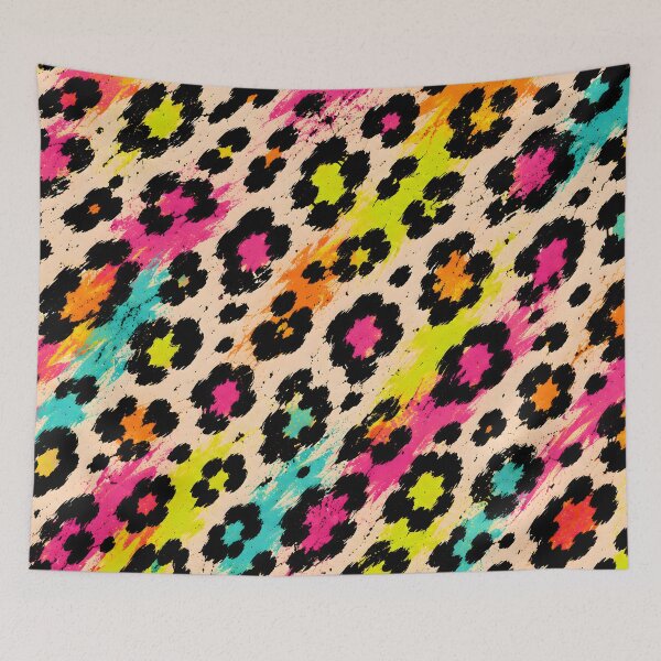 Item preview, Neon Leopard Paint Splatter Animal Print designed and sold by ZetaDream.