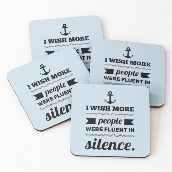 Item preview, I wish more people were fluent in silence quote poster designed and sold by Rue Market.