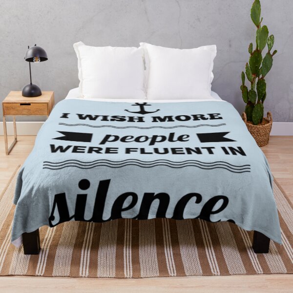 Item preview, I wish more people were fluent in silence quote poster designed and sold by Rue Market.