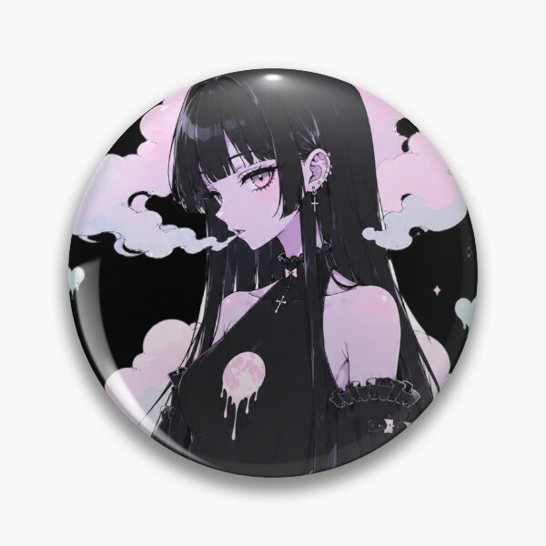 Item preview, Pastel Goth Vampire Girl Smoky Yami Kawaii Anime Art designed and sold by HeyChickasClubX.