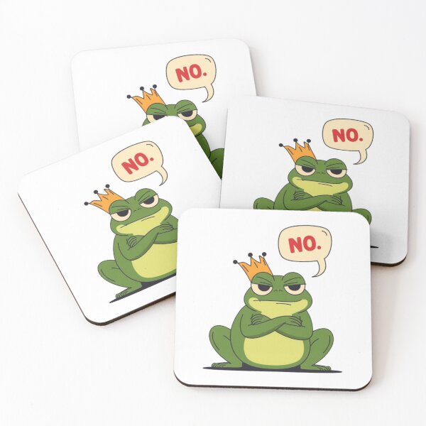 Item preview,  Frog Says No — Funny Grumpy Frog Meme Sticker designed and sold by kmf1313.