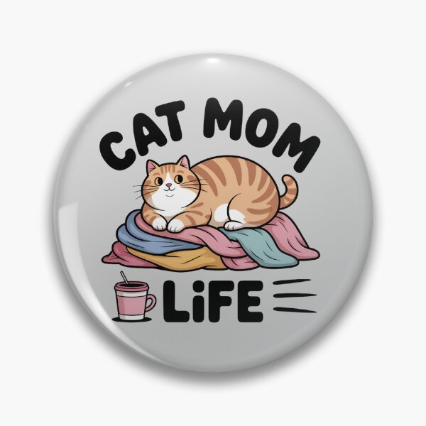 Item preview, Funny Cat Mom Life - Chubby Ginger Cat on Laundry Pile designed and sold by ZyxDes.
