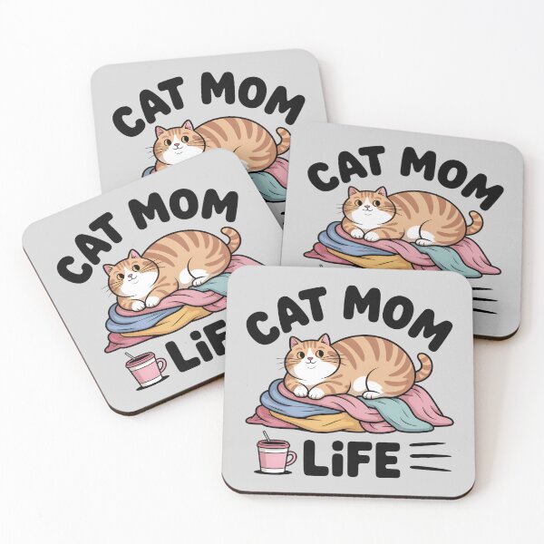 Item preview, Funny Cat Mom Life - Chubby Ginger Cat on Laundry Pile designed and sold by ZyxDes.