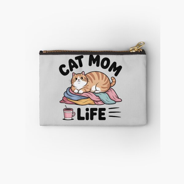 Item preview, Funny Cat Mom Life - Chubby Ginger Cat on Laundry Pile designed and sold by ZyxDes.