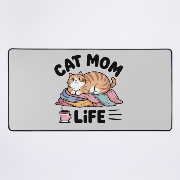 Item preview, Funny Cat Mom Life - Chubby Ginger Cat on Laundry Pile designed and sold by ZyxDes.
