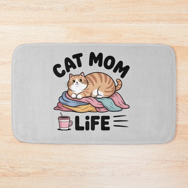 Item preview, Funny Cat Mom Life - Chubby Ginger Cat on Laundry Pile designed and sold by ZyxDes.