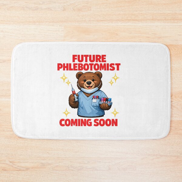 Item preview, Cute Bear Future Phlebotomist Nurse Student Funny Medical Career Coming Soon Design designed and sold by ClinicalHubs.