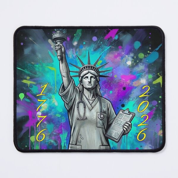 Item preview, Liberty in Scrubs: America’s 250th Anniversary Nurse designed and sold by rygenr8.