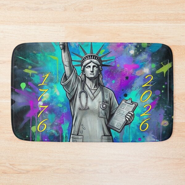 Item preview, Liberty in Scrubs: America’s 250th Anniversary Nurse designed and sold by rygenr8.