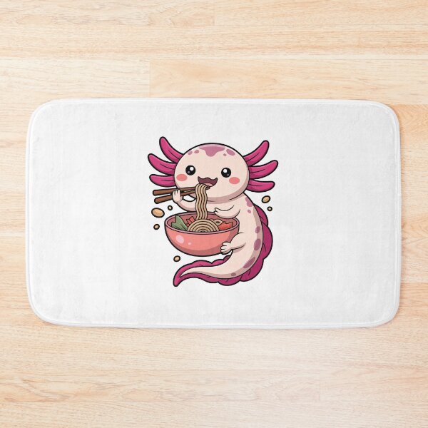 Item preview, Un ajolote disfrutando de fideos ramen. designed and sold by jkrphoto.