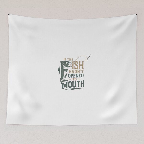 Item preview, If The Fish Hadn’t Opened Its Mouth Fishing T-Shirt – Vintage Fisherman Quote Design designed and sold by kaream1308.