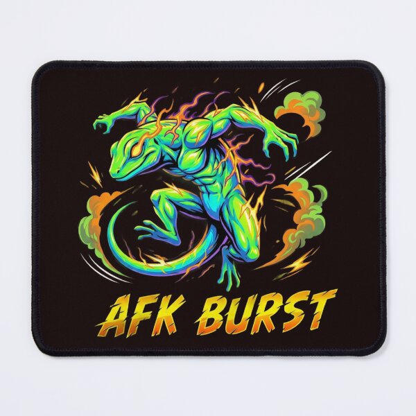 Item preview, AFK Burst Lizard Creature Illustration – Explosive Neon Monste designed and sold by ChaosNest.