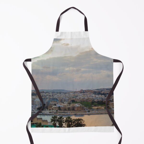 Item preview, Panoramic Mediterranean Harbor City Skyline at Dramatic Sunset With Marina and Boats designed and sold by Nmallia.