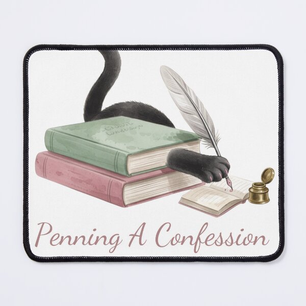 Item preview, Penning A Confession — Cat Quill Writer Cozy Mystery Tee designed and sold by kosimazaki.