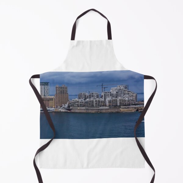 Item preview, Coastal City Waterfront Skyline At Dusk With Boats, Modern Apartments And Cloudy Sky designed and sold by Nmallia.