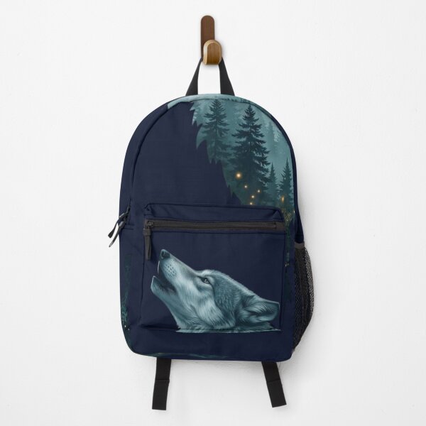 Item preview, Silueta del Lobo Celestial en el Bosque Nocturno designed and sold by M.Store.