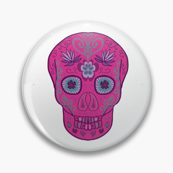 Item preview, Hot Pink Day Of The Dead Sugar Skull designed and sold by Anne Londez Studio.