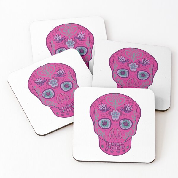 Item preview, Hot Pink Day Of The Dead Sugar Skull designed and sold by Anne Londez Studio.